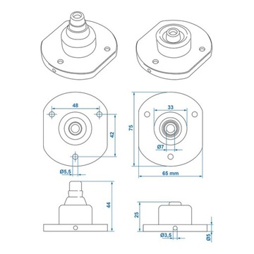 ПРОКЛАДКА СЕДЛА ТСУ резиновая, скошенные бока