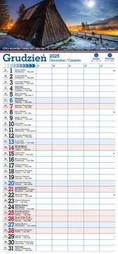 Kalendarz 2025 PLANER do notatek dla 5 osób GÓRY TATRY