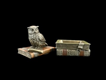 скульптура-статуэтка SMALL BOX OWL ON BOOKS VERONESE (WU75509A4)