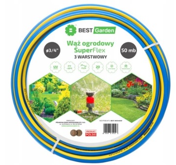 WĄŻ OGRODOWY 3/4” 30m SUPER FLEX BEST GARDEN