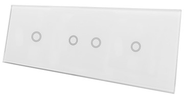 PANEL SZKLANY DOTYKOWY WŁĄCZNIK 1+2+1 BIAŁY