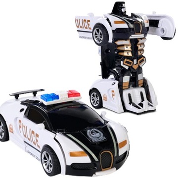 Auto robot transformer Policja 12 cm mix