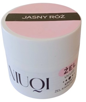 NIUQI ŻEL Kamuflujący JASNY RÓŻ UV/LED 12 ml