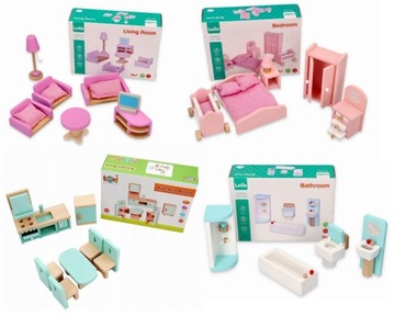 LELIN ZESTAW MEBELKI MEBLE DO DOMKU DLA LALEK