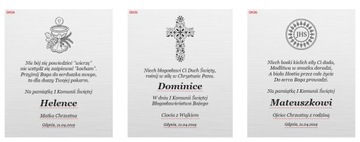 Srebrny obrazek na Komunię Jezus Pamiątka z grawerem - Srebro 999,95