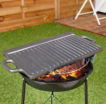 ЧУГУННАЯ ПЛИТА-ГРИЛЬ ЧУГУННАЯ Плита, двусторонняя чугунная сковорода-гриль