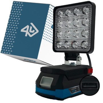 Lampa robocza do DEDRA HALOGEN lampka 18V +USB