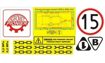 Naklejki kopaczki elewatorowej Z-609/0-2 Z609/4