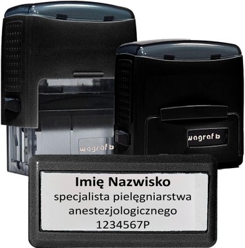 Wagraf B2s do 4 wersów PIECZĄTKA LEKARSKA IMIENNA BIUROWA FIRMOWA - kolory