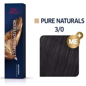 Wella Farba Koleston Perfect Me+ KP 3/0 Pure Naturals brązy 60ml