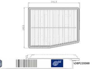 BLUE PRINT FILTR VZDUCHU HYUNDAI SANTA FE IV KIA SPORTAGE V 06.20-