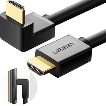 Kabel HDMI 90° Ugreen 4K 2m czarny | HD103