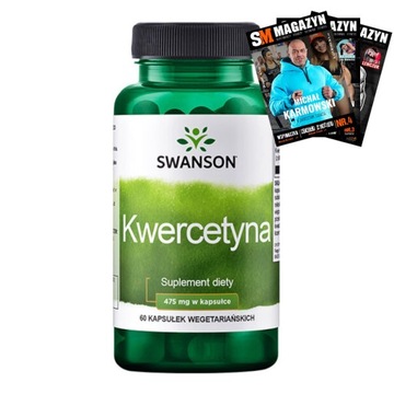SWANSON KWERCETYNA 475mg 60k ANTYOKSYDANT STRES ZMĘCZENIE UKŁAD NERWOWY