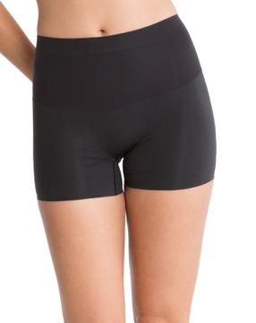 SPANX krótkie modelujące wyszczuplające czarne majtki szorty, EU 34/36