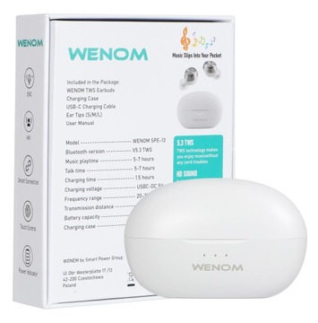 БЕСПРОВОДНЫЕ ВСТРАИВАЕМЫЕ НАУШНИКИ SPE-13 ВОДОНЕПРОНИЦАЕМЫЕ BLUETOOTH 2 микрофона