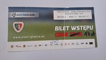 PIAST GLIWICE - JAGIELLONIA BIAŁYSTOK 09-04-2016