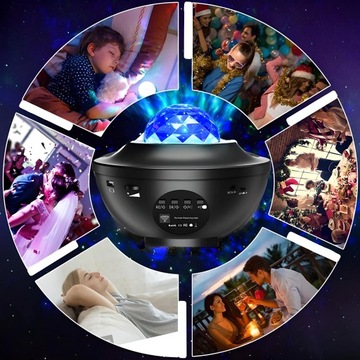 ПРОЕКТОР STAR STARS SKY LED НОЧНИК USB-ПРОЕКТОР + ПУЛЬТ BLUETOOTH