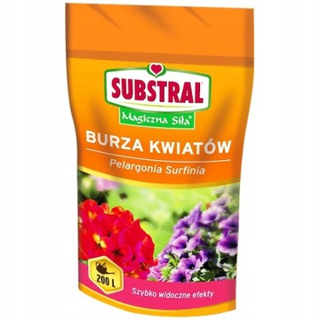 SUBSTRAL magiczna siła NAWÓZ BURZA KWIATÓW 200g