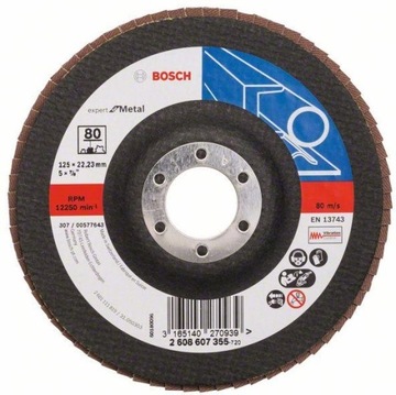 Bosch 2608607355 Listkowa tarcza prosta Expert for Metal 125mm G80 X551