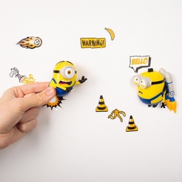 Naklejki na ścianę 3D Minionki Comic Ons - Stuart & Otto