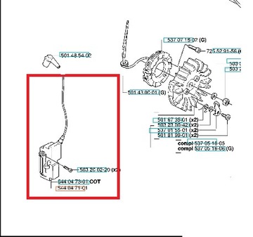 Модуль катушки зажигания для бензопилы Husqvarna 362XP SPECIAL/385XP