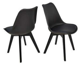 8 x черный стул ведра + склад -дубный стол