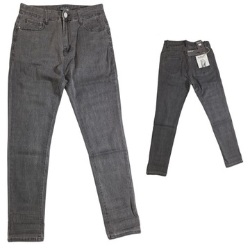 ЖЕНСКИЕ ДЖИНСЫ К ГРАФИТОВЫМ БРЮКАМ СЕРЫЕ ДЖИНСЫ ПУШ-АП 40 (L)