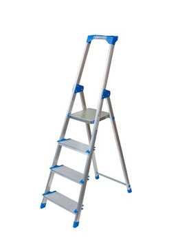 Односторонняя четырехступенчатая алюминиевая лестница Wide Step LEMAR 020204