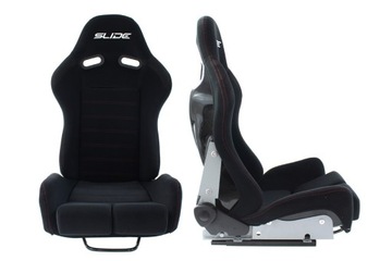 Fotel sportowy kubełkowy SLIDE X3 material Black M