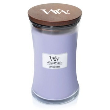 Woodwick Duża Świeca Lavender Spa 609g Eukaliptus