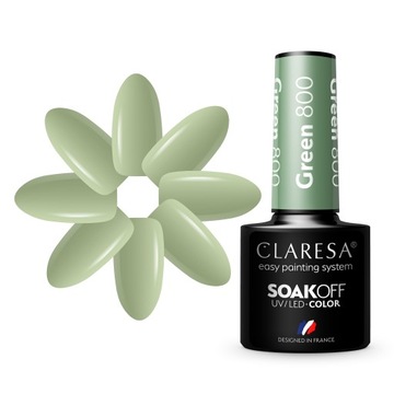CLARESA ZIELONY LAKIER HYBRYDOWY GREEN 800 5ml
