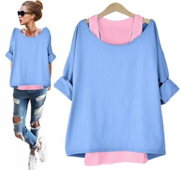 Bawełniana oversize KOSZULKA DAMSKA + BOKSERKA TOP