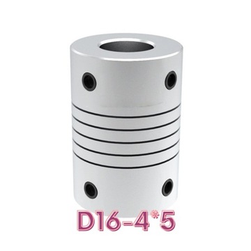Sprzęgło bezluzowe Elastyczne 4x5mm D16 L23mm