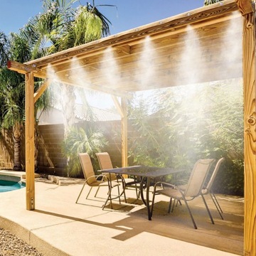 БОЛЬШАЯ ВОДЯНАЯ ЗАВЕСА ДЛЯ САДОВОГО ТУМАНА 20 м НАБОР 20 ЛАТУННЫХ НАСАДОК