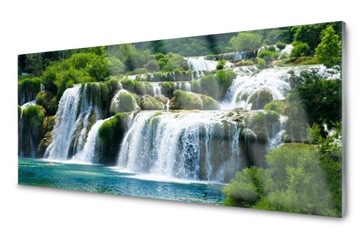 Obraz na Szkle Szklany Wodospad Natura 125x50