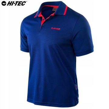 Koszulka polo męska HI-TEC SITE T-shirt polówka termoaktywna sportowa XL
