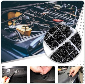 булавки, зажимы, автомобильные зажимы, 625 шт, универсальные обивочные, 18 размеров