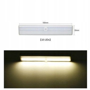 6x SAMOPRZYLEPNA LAMPKA LED CZUJNIK RUCHU BATERIE