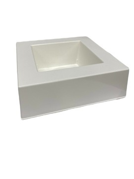 IKEBANA MISKA KWADRAT 19,5cm Biała Tomplastik