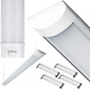 LAMPA GARAŻOWA OPRAWA LED LINIOWA WARSZTATOWA WISZĄCA 6500K 230V 150cm 50W