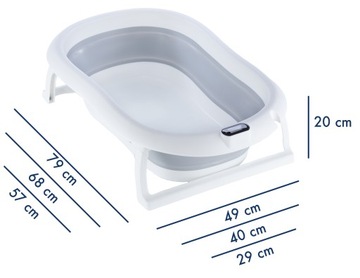 складная ванна, жидкокристаллический термометр, подушка и каркас BATH&CARE, слив со сливной трубкой