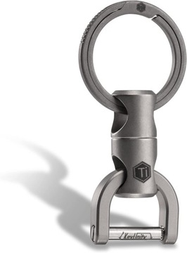 KeyUnity KM13 Obrotowy Organizer Brelok z pier?cieniem D, Tytanowy