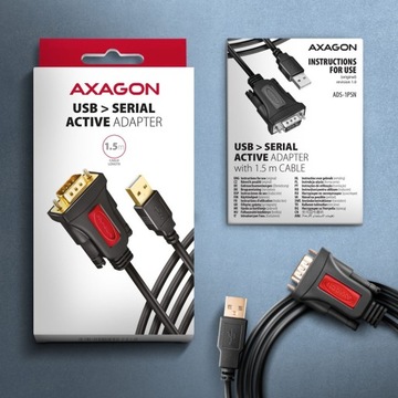 Адаптер AXAGON ADS-1PSN USB 2.0 > Порт RS-232,