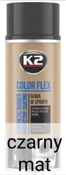 guma w sprayu 400 ml Color Flex K2 czarny mat