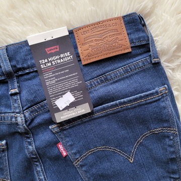 jeansy proste LEVI'S 724 High-Rise Slim Straight W28 L32 28x32 PREMIUM