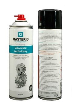 Zmywacz techniczny w sprayu odtłuszczający do smaru oleju 500 ml Masterio