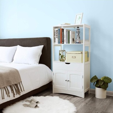 ШКАФ ДЛЯ ВАННОЙ, КНИЖНЫЙ ШКАФ С ЯЩИКОМ, 2x ПОЛКА, КОМОД ДЛЯ ВАННОЙ