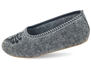 Женские балетки из фетра. Стильные тапочки для дома.