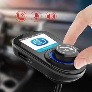 Transmiter FM 2xUSB Bluetooth zestaw głośnomówiący