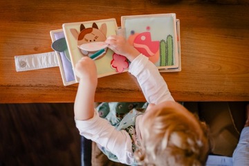 Маленькая сенсорная книжка, тихая книжка, Монтессори - Солнечная